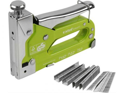 EXTOL pistole sponkovací 4-14mm, kovový šroub, sponky š. 1,2mm (9176)