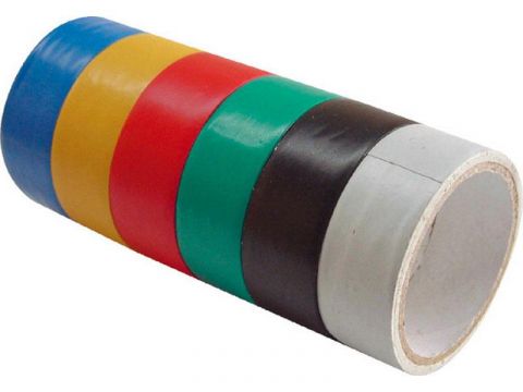 EXTOL pásky izolační PVC, sada 6ks, 19mmx0,13mmx3m (9550)