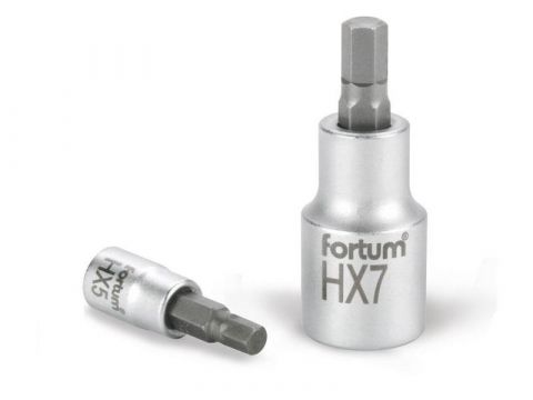 FORTUM hlavice zástrčná imbus, 1/2', HX6, L 55mm, CrV/S2, FORTUM (4700606)