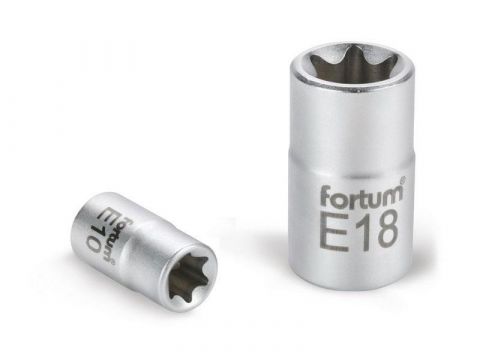 FORTUM hlavice nástrčná vnitřní TORX, 1/2', E22, L 38mm, 61CrV5, FORTUM (4700704)
