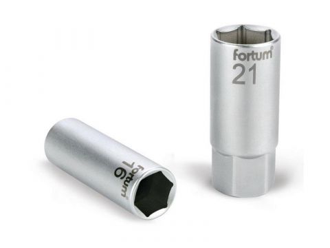 FORTUM hlavice na zapalovací svíčky, 1/2', 21mm, L 65mm, magnet, 61CrV5, FORTUM (4700904)