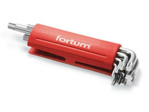 FORTUM L-klíče TORX , 9ks, T10-15-20-25-27-30-40-45-50, 61CrV5, FORTUM (4710300)