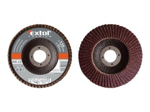 EXTOL kotouč lamelový šikmý, P80, 150mm, sklotextilní podložka, korund, EXTOL PREMIUM (8803348)