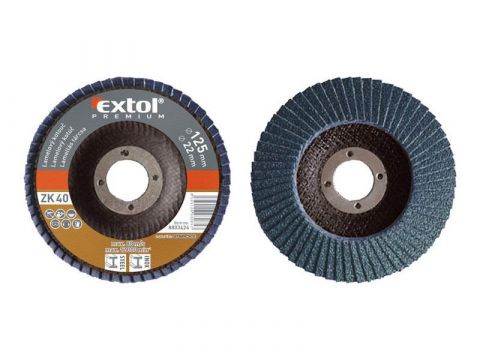 EXTOL kotouč lamelový šikmý, P60, 150mm, sklotextilní podložka, zirkon, EXTOL PREMIUM (8803446)