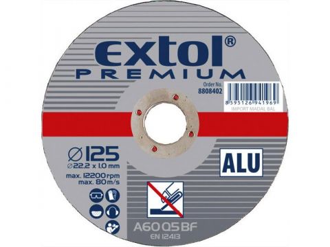 EXTOL kotouč řezný na Alu, 115x1,0x22,2mm, EXTOL PREMIUM (8808400)