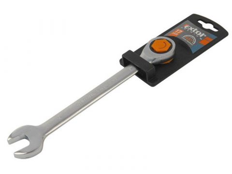 EXTOL klíč ráčnový očko/plochý, 15mm, ráčna 72 zubů, CrV, EXTOL PREMIUM (8816115)