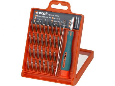 EXTOL šroubovák hodinářský s bity, sada 32ks, CrV, EXTOL PREMIUM (8819105)