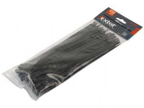 EXTOL pásky na vodiče, 7,6x500mm, 50ks, černé, NYLON, EXTOL PREMIUM (8856172)