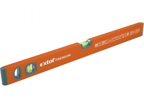 EXTOL vodováha, 1500mm, přesnost 0,5mm/1m (=0,058°), horizontální a vertikální libela pro měření pod úhly 0°a 90° vzhledem k vod