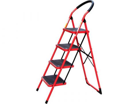 EXTOL schůdky skládací ocelové, 4 stupně, nejvyšší schůdek 92cm, nosnost 150kg, vzdálenost mezi schody 25,5mm, rozměr schodu 38x