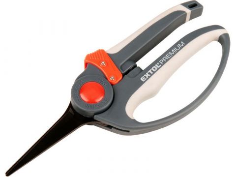 EXTOL nůžky zahradnické přímé, 215mm, rukojeť s chráničem prstů, na stříhání rostlin do průměru 5mm, HCS, EXTOL PREMIUM (8872172