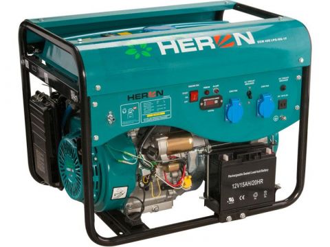 HERON elektrocentrála benzínová a plynová (LGP/NG) 13HP, elektrický start, Benzín 5,0kW, LPG 4,8kW, CNG 4,6kW, HERON, LPGG 50 (8
