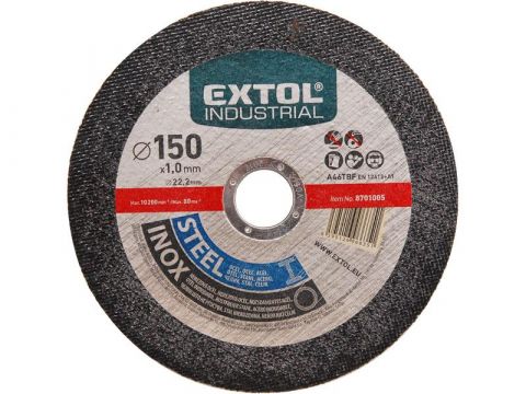 EXTOL kotouč řezný na ocel/nerez, 150x1,6x22,2mm, EXTOL INDUSTRIAL (8701015)