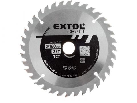 EXTOL kotouč pilový s SK plátky, 160x1,4x20mm (19104)