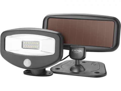 EXTOL reflektor LED s pohybovým čidlem, 100lm, solární nabíjení (43270)