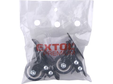 EXTOL kolečka otočná s PVC obručí a brzdou, sada 2ks, průměr 40mm (8856013)