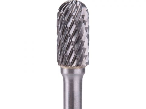 EXTOL fréza karbidová, válcová s kulovým čelem, pr.10x20mm/stopka 6mm,sek střední(double-cut) (8703724)