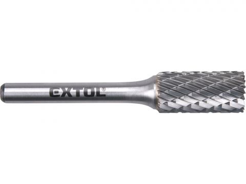 EXTOL fréza karbidová, válcová s čelním ozubením, pr.12x25mm/stopka 6mm,sek střední(double-cut) (8703715)