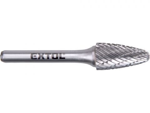 EXTOL fréza karbidová, kulatý oblouk, pr.12x25mm/stopka 6mm,sek střední(double-cut) (8703755)