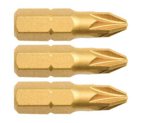 FORTUM-KITO hrot křížový sada 3ks, PZ 1x25mm, S2-Titan. úprava, FORTUM-KITO, hrot křížový sada 3ks, PZ 1x25mm, S2-Titan. úprava,