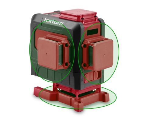 FORTUM laser zelený 3D liniový, křížový samonivelační (4780216)
