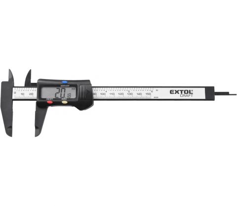 EXTOL měřítko posuvné digitální plastové , 0-150mm (925200)
