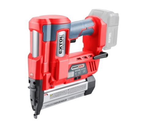 EXTOL hřebíkovačka/sponkovačka aku SHARE20V, 20V Li-ion, bez baterie a nabíječky (8891861)