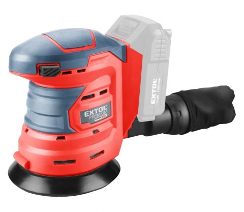 EXTOL bruska excentrická aku SHARE20V, 125mm, 20V Li-ion, bez baterie a nabíječky (8891847)
