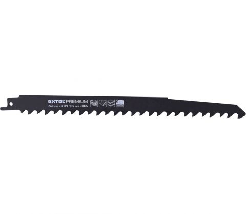 EXTOL plátky do pily ocasky 3ks, 240x19x1,5mm, HCS (8806100)