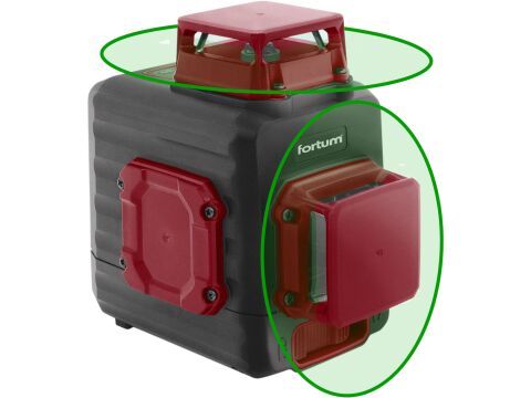 FORTUM laser zelený 2D liniový, křížový samonivelační (4780214)