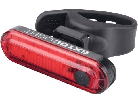 EXTOL světlo červené na kolo 30lm, USB nabíjení (43138)