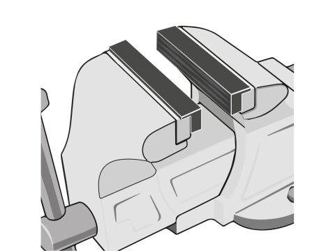 EXTOL ochranné čelisti na svěrák 2ks, délka 113mm, s magnety, TPU (8812697)