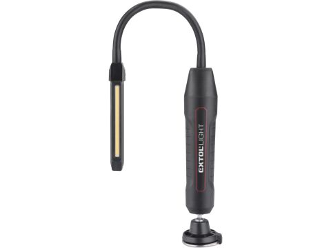 EXTOL světlo pracovní, ohebné, 500lm, USB nabíjení, 500lm COB + 140lm LED (43146)
