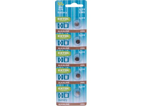 EXTOL baterie alkalické, 5ks, 1,5V (LR41) (42056)