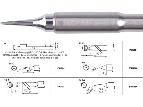 EXTOL hrot pájecí, T9-ILS (8794511D)