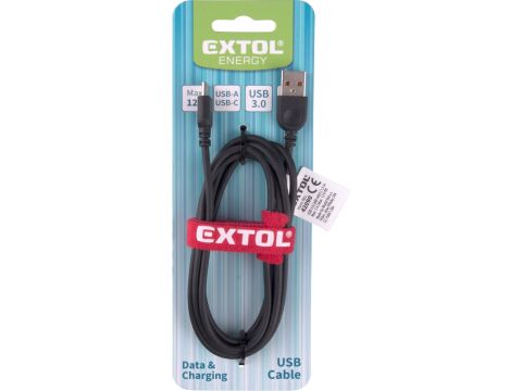 EXTOL kabel USB, USB-C–USB-A, 1,5m (42090)