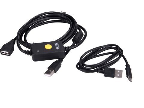 EXTOL kabel pro přenos dat k posvkám 8825221 a 8825224, USB (m) - (vstup i výstup), délka 2,8m (8825221A)