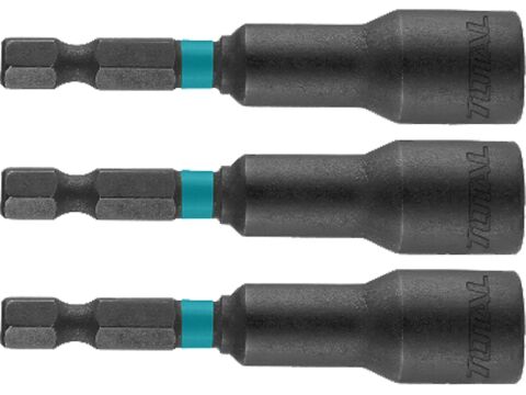 TOTAL Sada magnetických úderových nádstavců 3ks, CrV (TAC270831)
