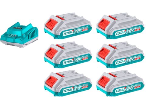 TOTAL Sada baterií a nabíječky, 20V Li-ion, 2000mAh, industrial (TFBCLI2062)