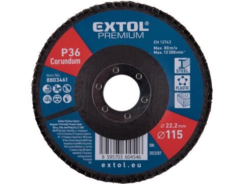 EXTOL kotouč lamelový šikmý korundový, O115mm, P36 (8803461)