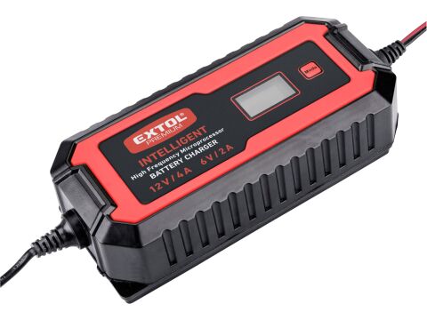 EXTOL autonabíječka 9stupňová, řízená mikroprocesorem, 12V/6V, 4A (8897302)