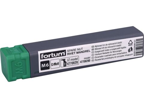 FORTUM trn na nýtovací matice do nýt. kleští 4770628  M6 (4770628D)