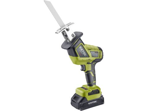 EXTOL pila ocaska jednoruční aku, BRUSHLESS, 20V Li-ion, 2Ah (402454)