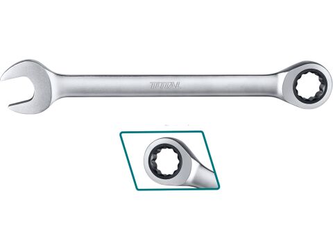 TOTAL Klíče ráčnové očkoploché, sada 6ks, 8-17mm, industrial (THT102RK566)