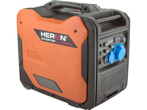 HERON elektrocentrála digitální invertorová, 5,5kW, elektrický start, podvozek (8896227)