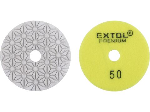 EXTOL kotouč diamantový leštící na obklady, O100mm, P50, suchý zip (8803090)