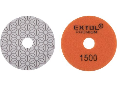 EXTOL kotouč diamantový leštící na obklady, O100mm, P1500, suchý zip (8803098)