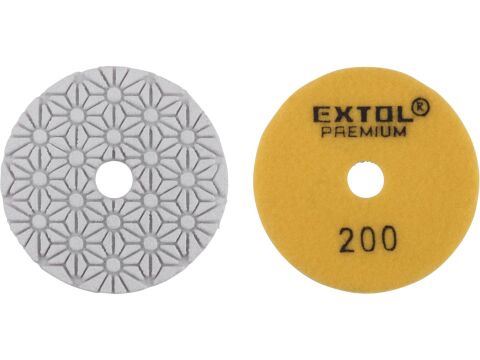 EXTOL kotouč diamantový leštící na obklady, O100mm, P200, suchý zip (8803094)