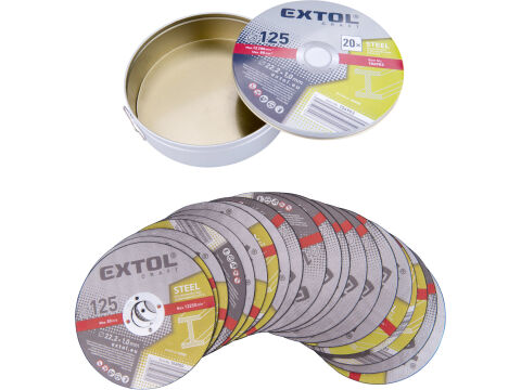 EXTOL kotouč řezný na kov 20ks, O 125x1,0x22,2mm (106903)