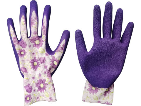 EXTOL LADY rukavice polyesterové, bezešvé, polomáčené v latexu, velikost 8